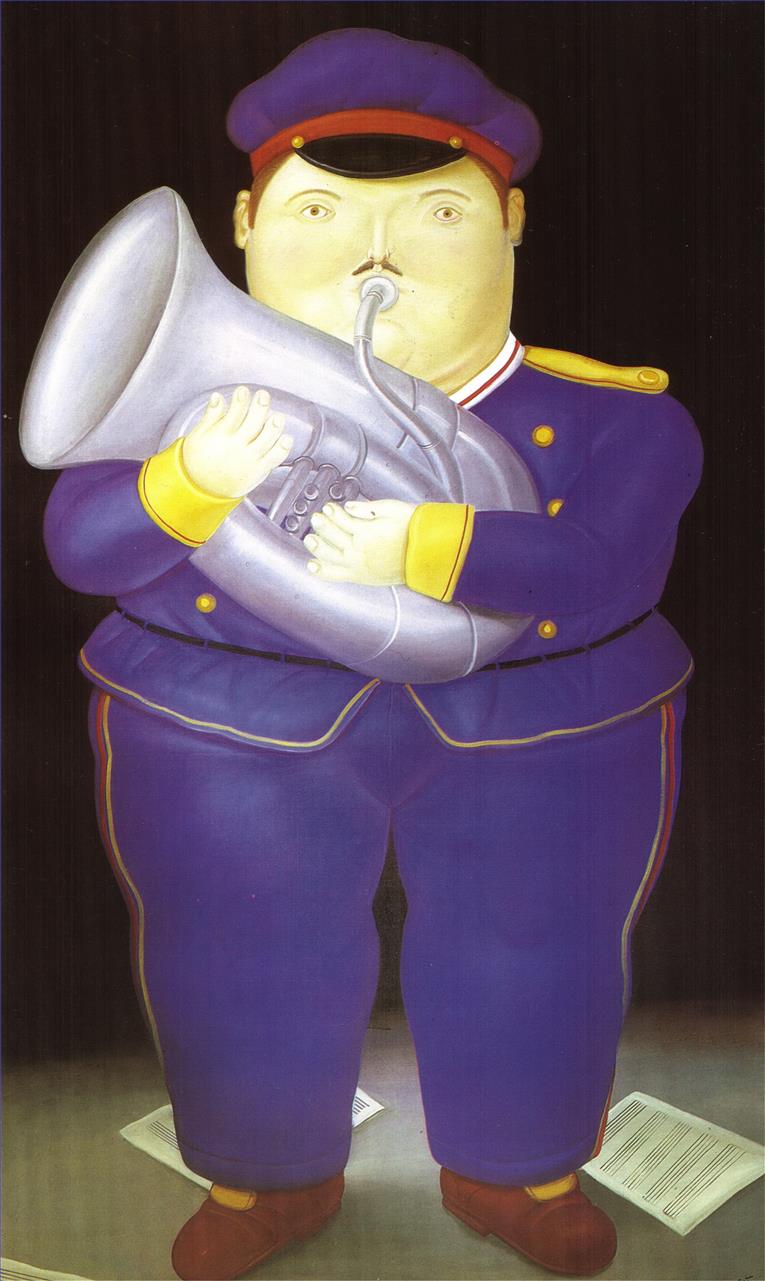 Musiker Fernando Botero Ölgemälde